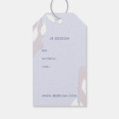 ピンク&ブルー抽象芸術手作り製品つるラベル ギフトタグ (裏面)