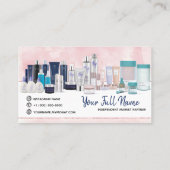 ピンク&ブルー王室のモナト名刺 名刺 (裏面)