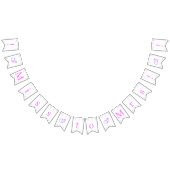 ピンク、ブルー結婚のリングや輪がミセス恋しく思・ブライダルシャワーへ バンティングフラッグ (全)