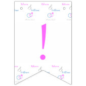 ピンク、ブルー結婚のリングや輪がミセス恋しく思・ブライダルシャワーへ バンティングフラッグ (第1の旗)