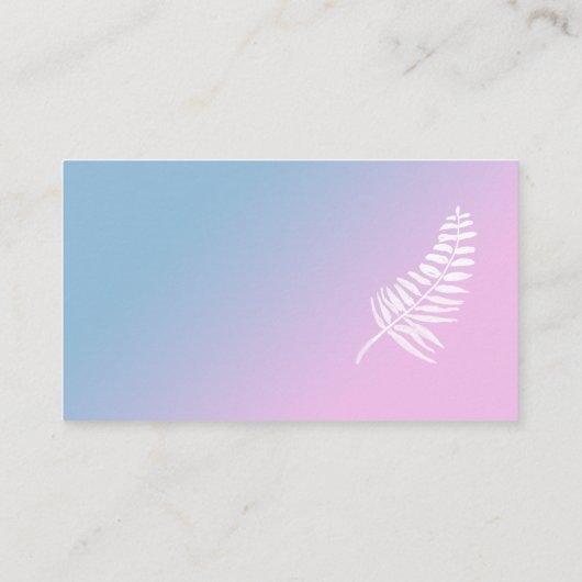 ピンク&ブルー赤グラデーションちゃんシャワーおむつラッフルカード エンクロージャーカード (裏面)