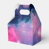 ピンク&ブルー銀河系星雲&スターズ抽象芸術 フェイバーボックス (裏面サイド)