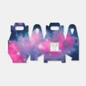 ピンク&ブルー銀河系星雲&スターズ抽象芸術 フェイバーボックス (折り畳みなし)