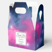 ピンク&ブルー銀河系星雲&スターズ抽象芸術 フェイバーボックス (オープン)