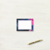 ピンク&ブルー銀河系星雲&スターズ抽象芸術 ポストイット (デスク上)