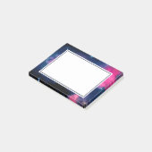 ピンク&ブルー銀河系星雲&スターズ抽象芸術 ポストイット (アングル)