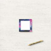 ピンク&ブルー銀河系星雲&スターズ抽象芸術 ポストイット (デスク上)