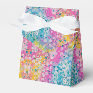ピンク、ブルー、イエローの抽象デザイン フェイバーボックス