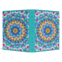 ピンク、ブルー、イエローマンダラ