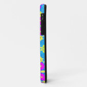 ピンク ブルー イエロー 花柄 背景 名前追加 Case-Mate iPhoneケース (裏面/左)