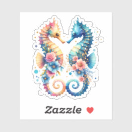 ピンク、ブルー、ゴールドの海岸のウミウマ ビーチ シール