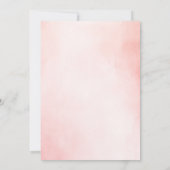 ピンク ブルー ゴールドの色合いの花 エレガントなウェディング 招待状 (裏面)