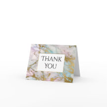 ピンク ブルー ゴールド マーブル ありがとう