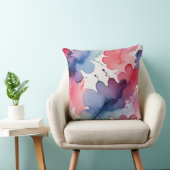 ピンク、ブルー、パープルの水のカラーテクスチャ クッション (椅子)