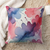 ピンク、ブルー、パープルの水のカラーテクスチャ クッション (ブランケット)