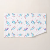 ピンク、ブルー、パープルユニコーンの多くの気分 バスタオルセット (ハンドタオル)