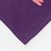 ピンク、ブルー、パープルユニコーンの多くの気分 フリースブランケット (角)