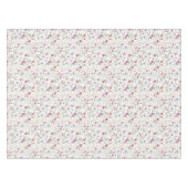 ピンク ブルー 水彩画 野の花 テーブルクロス (正面(横))