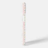 ピンク ブルー 水彩 花 ストライプ Case-Mate iPhoneケース (裏面 / 右)