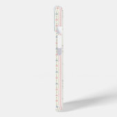 ピンク ブルー 水彩 花 ストライプ Case-Mate iPhoneケース (裏面 / 左)