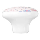 ピンク ブルー 象 虹 ベビー 託児所  セラミックノブ (側面)