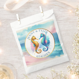 ピンク、ブルー、金ゴールド沿岸サンドドルビーチー フェイバーバッグ