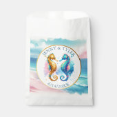 ピンク、ブルー、金ゴールド沿岸サンドドルビーチー フェイバーバッグ (正面)