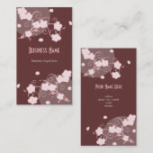 ピンク·ブロッサム·フラワーズ·チョコレート·ビジネス 名刺 (正面/裏面)