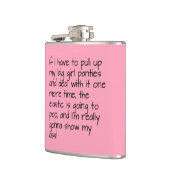 ピンク·プット·ビッグ·ガール·パンティー·ワーズ·ネパーソナライズされたーム フラスク (左)