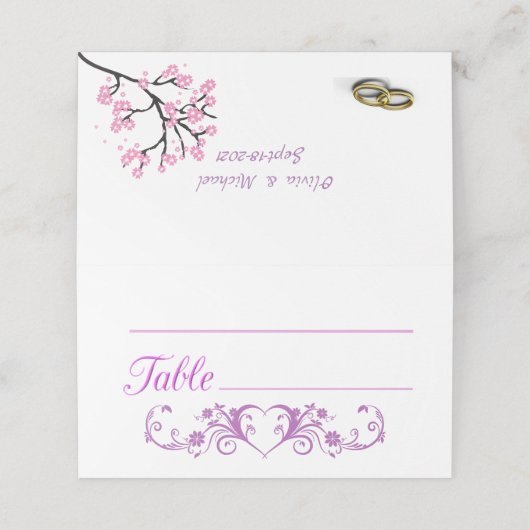 ピンク プレイスカード (外部開封)