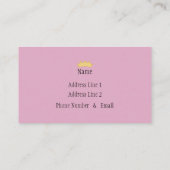 ピンク・プレイド・パーソナライズされたプリンセス・コール・カード 名刺 (裏面)