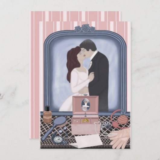 ピンク・プロミス 招待状 (正面/裏面)