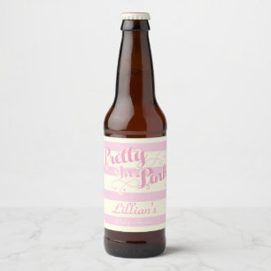 ピンク、ベビーシャワーのワインのラベルでかわいらしい ビールラベル