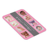 ピンク・ベビー・ガール・生まれたばかりのフォトコラージュの発表 マグネット (右側)