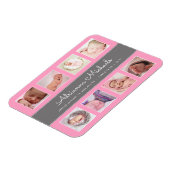 ピンク・ベビー・ガール・生まれたばかりのフォトコラージュの発表 マグネット (左側)