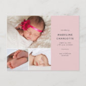 ピンク・ベビー・ガー数々のル・フォト・アナウ生まれたばかりのンス ポストカード (正面)
