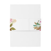 ピンク – ホット、赤面、パープルフローラ3 招待状ベリーバンド (裏面例)