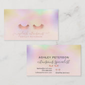 ピンク·ホモダンログラフィグラデーションック·赤面·ピンクまつげ 名刺 (正面/裏面)