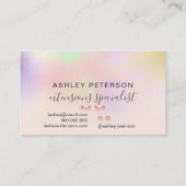 ピンク·ホモダンログラフィグラデーションック·赤面·ピンクまつげ 名刺 (裏面)