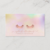 ピンク·ホモダンログラフィグラデーションック·赤面·ピンクまつげ 名刺 (正面)