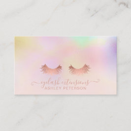 ピンク·ホモダンログラフィグラデーションック·赤面·ピンクまつげ 名刺