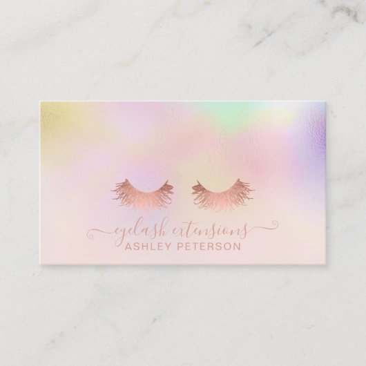 ピンク·ホモダンログラフィグラデーションック·赤面·ピンクまつげ 名刺 (正面)