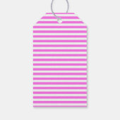 ピンク/ホワイトのストライプ贈り物ラベル ギフトタグ (裏面)