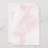 ピンク&ホワイトのピンクのバラ結婚ス 招待状 (裏面)
