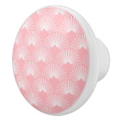 ピンク&ホワイトアートデコパターン セラミックノブ (右)