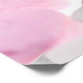 ピンク&ホワイトキャンディハートキス私のハートテンプレート ポスター (角)