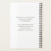 ピンク&ホワイトクラウドメイクアップアーティストまつげビジネス プランナー手帳 (裏面)