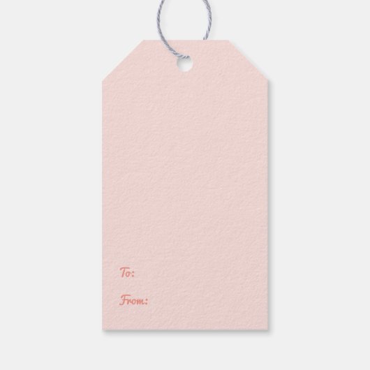 ピンク&ホワイトストライプハッピーイースターバニー入りバスケット ギフトタグ (裏面)