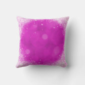 ピンク&ホワイトスパークルグラマーフェイクグリッター クッション (裏面)