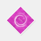 ピンク&ホワイトスパークルシンデレラニーイベントパーティー スタンダードカクテルナプキン (角)